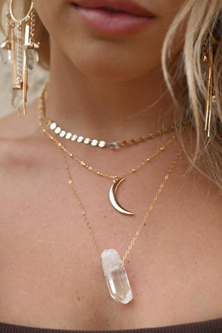 Powerful Goddess Layering Gold Necklace Set