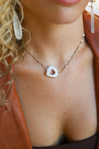 Guiding Light Titanium Druzy Necklace