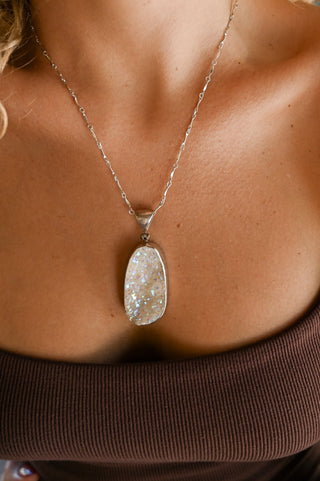 Keeper of The Light Aura Agate Druzy Necklace