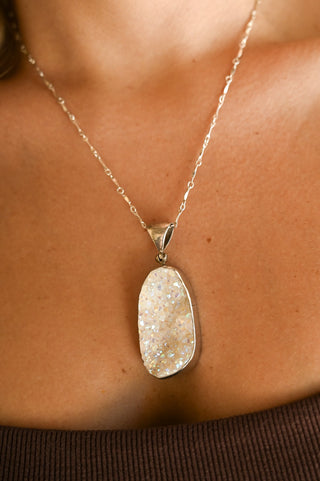 Keeper of The Light Aura Agate Druzy Necklace