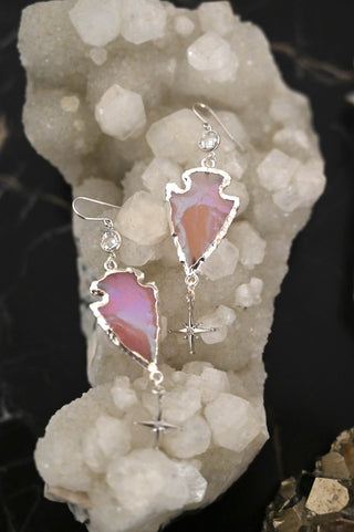 Wild Spirit Pink Aura Rose Quartz Earrings