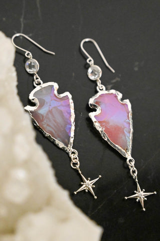 Wild Spirit Pink Aura Rose Quartz Earrings