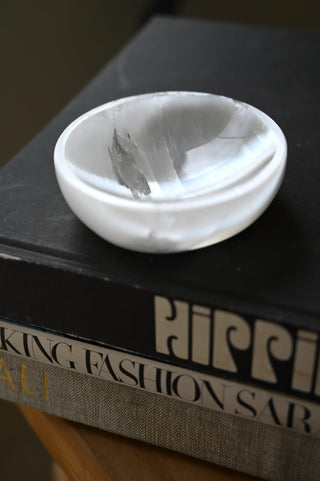 Love's Little Keeper Selenite Jewelry Bowl