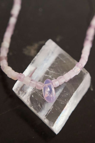 Into The Light Amethyst & Chalcedony Beaded Necklace