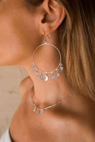 Into The Mystic Aquamarine Earring and Necklace Set