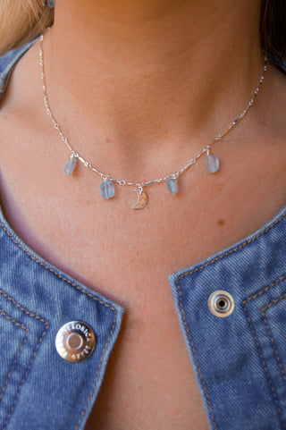 Into The Mystic Aquamarine Earring and Necklace Set