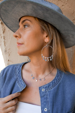 Into The Mystic Aquamarine Earring and Necklace Set