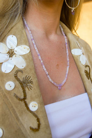 Into The Light Amethyst & Chalcedony Beaded Necklace