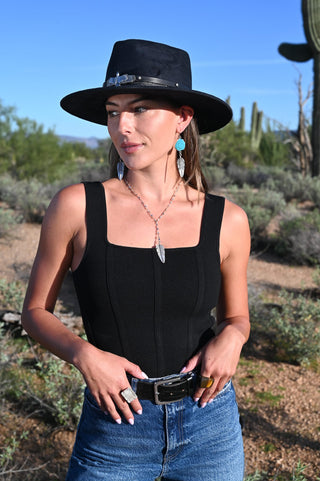 Calm Sky Feather Howlite Earrings