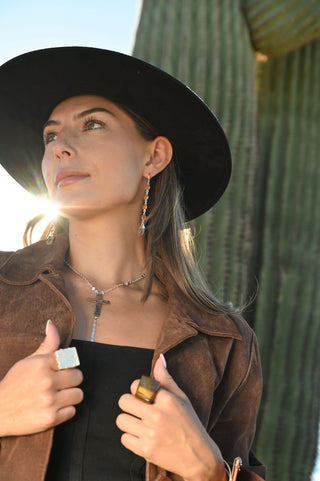 Grounded Fire Carnelian & Quartz Earrings