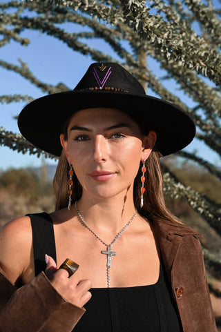 Sacred Flame Carnelian Feather Earrings