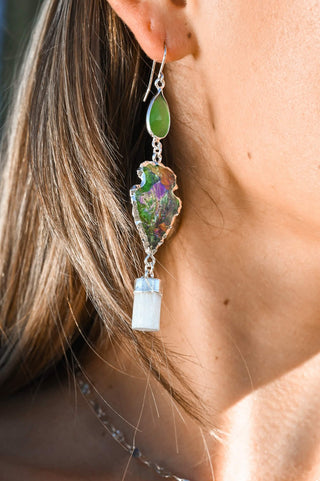 Lightbringer Aura Quartz Earrings