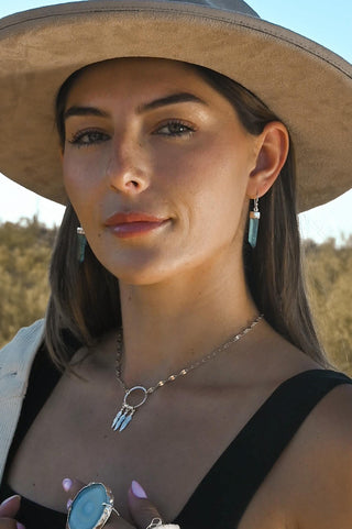 Still Waters Blue Aura Quartz Earrings