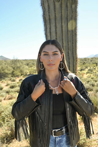 Rooted Warrior Tigers Eye Silver Hoop Earrings