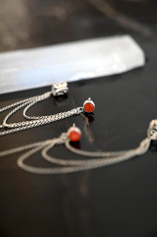 Heartfire Carnelian Ear Cuffs