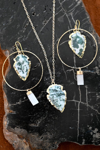 Steady Spirit Moss Agate Set