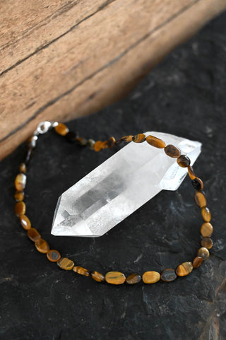 I Stand In My Courage Tiger's Eye Necklace