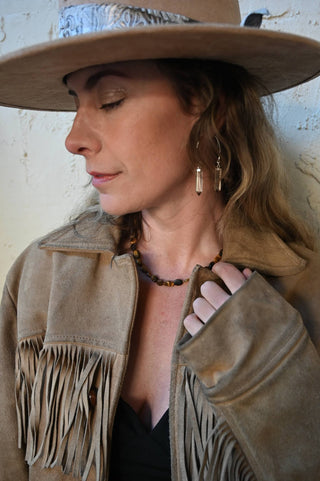 I Stand In My Courage Tiger's Eye Necklace