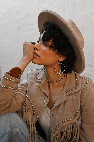 I Fly True Kyanite Moon Hoop Earrings