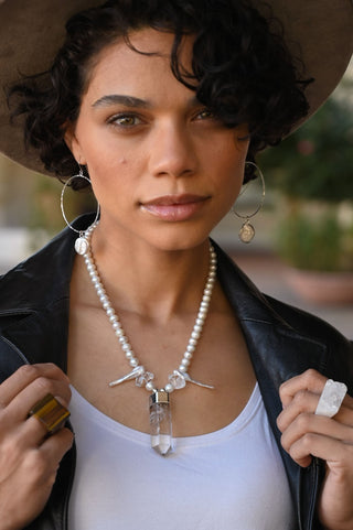 Queen of Surrender Pearl & Quartz Necklace