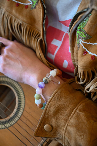 The Fierce Forward Circle Multi-Gemstone Quartz Bracelet