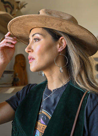 Visionary Quartz Hoop Earrings