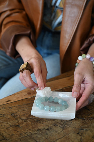 Soft Landing Selenite Jewelry Dish