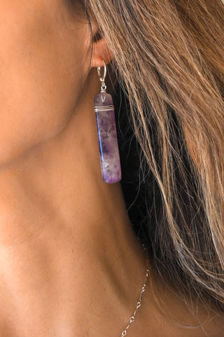 Sacred Self Amethyst Silver Earrings