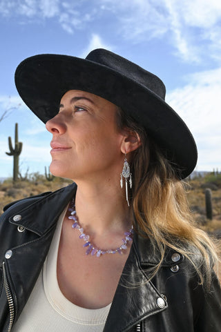 Violet Crown Chalcedony Necklace