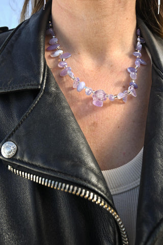 Violet Crown Chalcedony Necklace