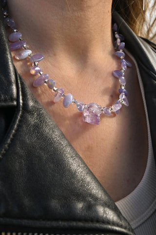 Violet Crown Chalcedony Necklace