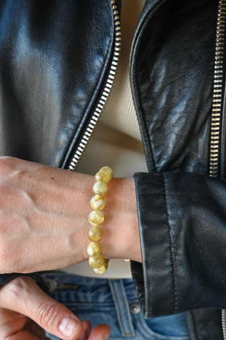 Golden Center Honey Calcite Bracelet