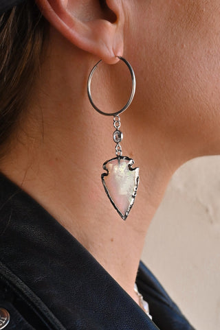 Forward Bound Aura Opalite Silver Earrings