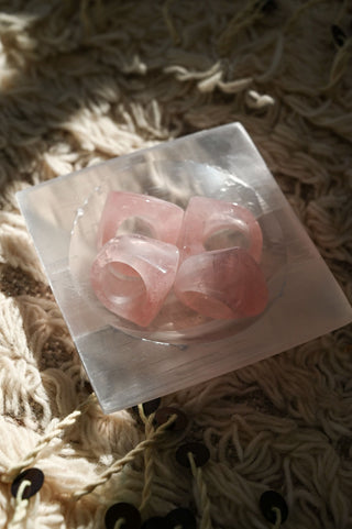 I Choose My Dreams Rose Quartz Ring