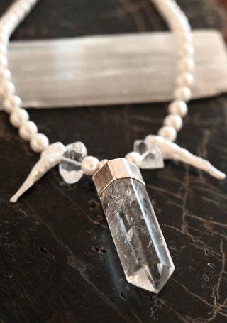Queen of Surrender Pearl & Quartz Necklace