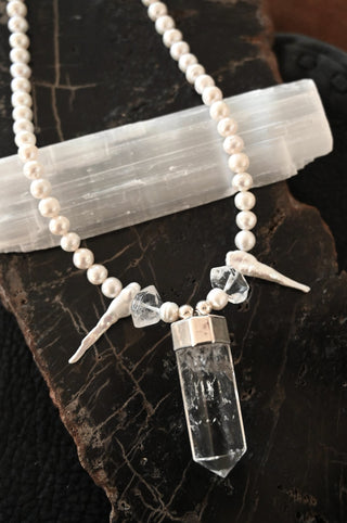 Queen of Surrender Pearl & Quartz Necklace