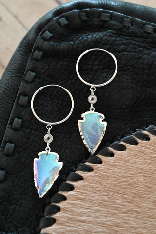 Forward Bound Aura Opalite Silver Earrings