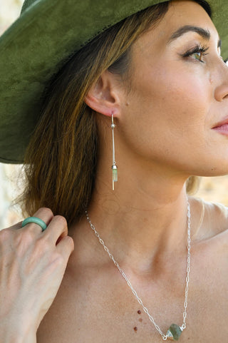 Current of Love Green Tourmaline Threaders
