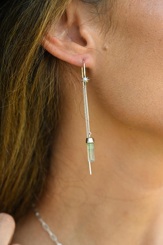 Current of Love Green Tourmaline Threaders
