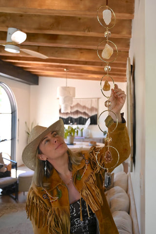 Live In Your light Gemstone Prism Hanging