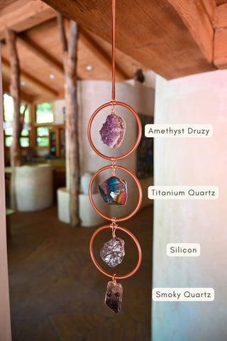 Mystic Embers Three Gemstone Hanging by Fierce Forward