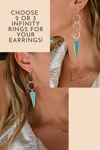 Infinity Silver Magnesite Earrings