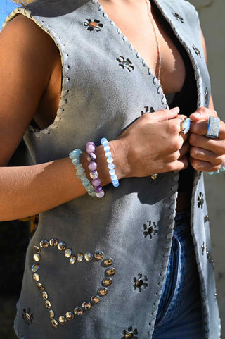 Protecting My Peace Blue Selenite Bracelet