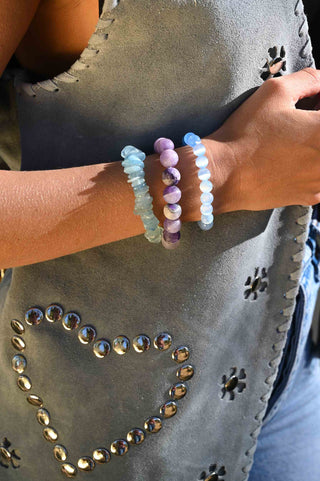 Protecting My Peace Blue Selenite Bracelet