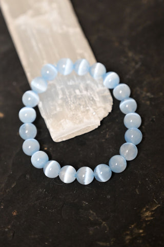 Protecting My Peace Blue Selenite Bracelet