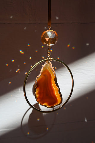 Grounded in Magic Brown Agate Suncatcher