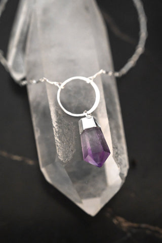 Circle of Trust Amethyst Silver Necklace
