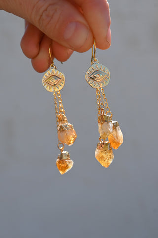 I Am My Own Light Citrine Earrings