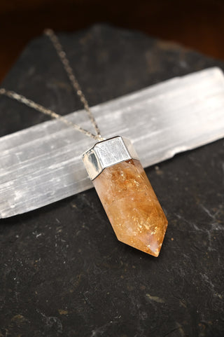 Flowers & Sunshine Citrine Silver Necklace