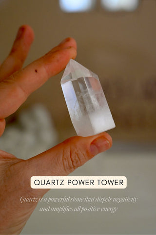 Crystal Clear Quartz Gemstone Tower